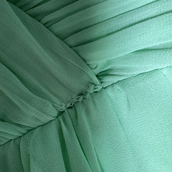 ASOS Midi Elegant Mint Green Sleeveless Dress Size 8 - Picture 7 of 10